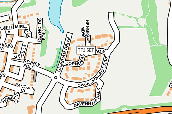 TF3 5ET map - OS OpenMap – Local (Ordnance Survey)