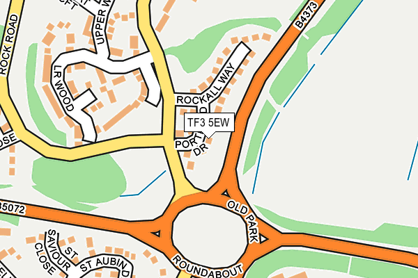 TF3 5EW map - OS OpenMap – Local (Ordnance Survey)