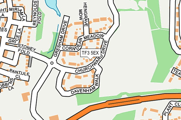 TF3 5EX map - OS OpenMap – Local (Ordnance Survey)