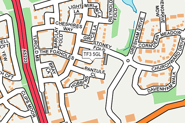 TF3 5GL map - OS OpenMap – Local (Ordnance Survey)