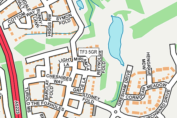 TF3 5GR map - OS OpenMap – Local (Ordnance Survey)