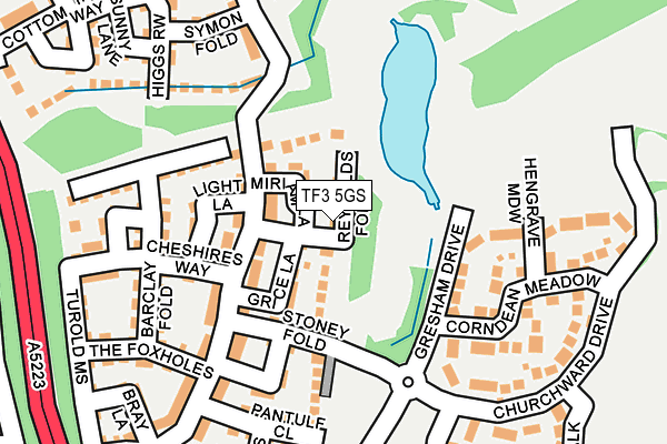 TF3 5GS map - OS OpenMap – Local (Ordnance Survey)
