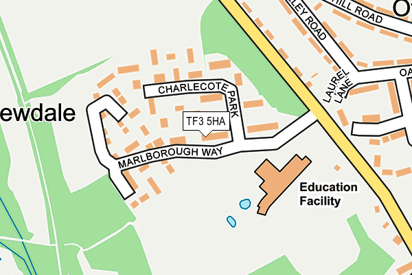 TF3 5HA map - OS OpenMap – Local (Ordnance Survey)