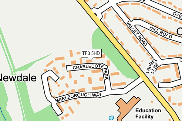 TF3 5HD map - OS OpenMap – Local (Ordnance Survey)