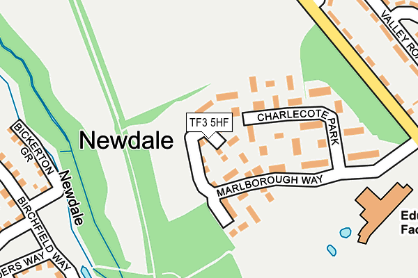 TF3 5HF map - OS OpenMap – Local (Ordnance Survey)