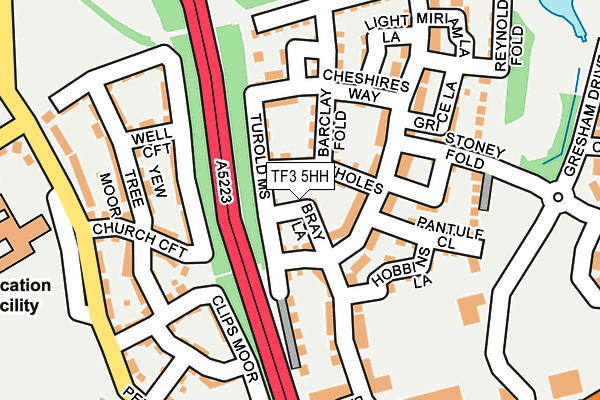 TF3 5HH map - OS OpenMap – Local (Ordnance Survey)