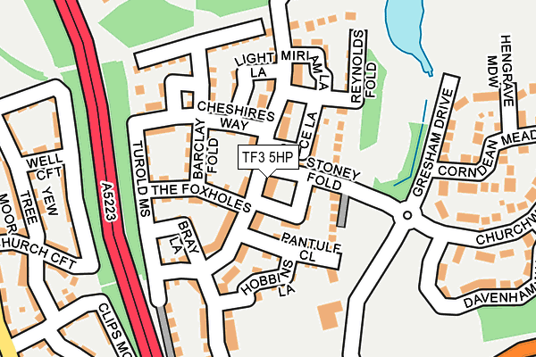 TF3 5HP map - OS OpenMap – Local (Ordnance Survey)