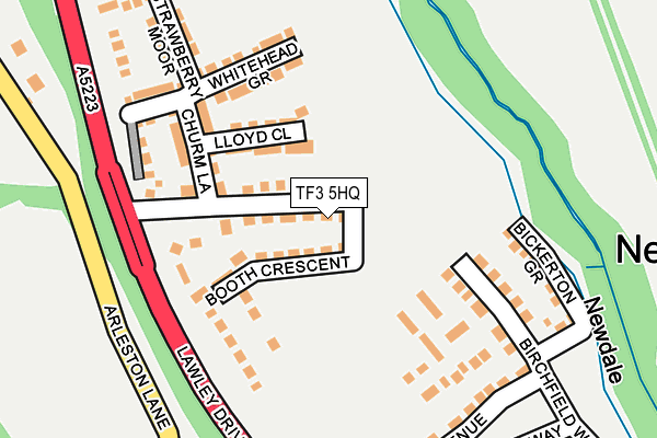 TF3 5HQ map - OS OpenMap – Local (Ordnance Survey)