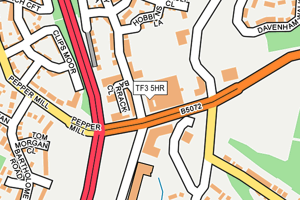 TF3 5HR map - OS OpenMap – Local (Ordnance Survey)
