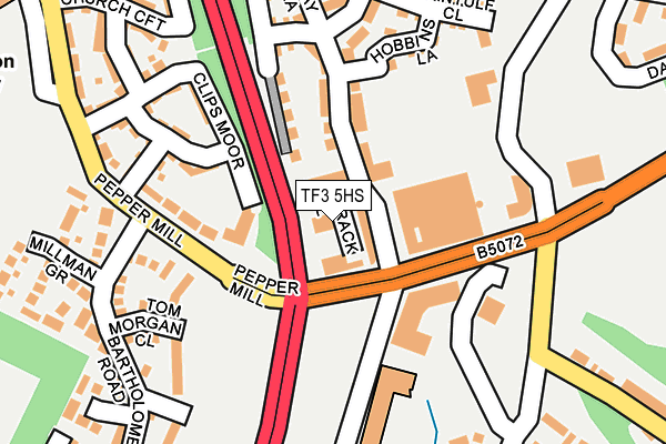 TF3 5HS map - OS OpenMap – Local (Ordnance Survey)
