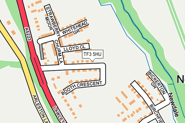 TF3 5HU map - OS OpenMap – Local (Ordnance Survey)
