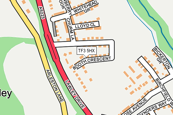 TF3 5HX map - OS OpenMap – Local (Ordnance Survey)