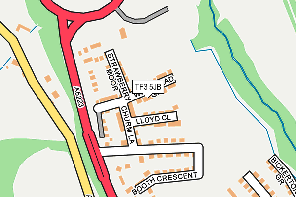 TF3 5JB map - OS OpenMap – Local (Ordnance Survey)