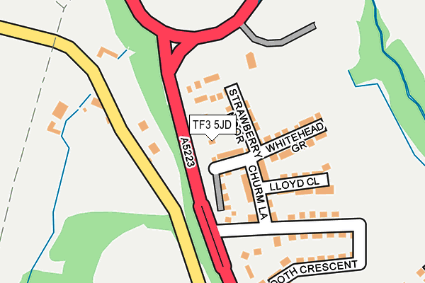 TF3 5JD map - OS OpenMap – Local (Ordnance Survey)