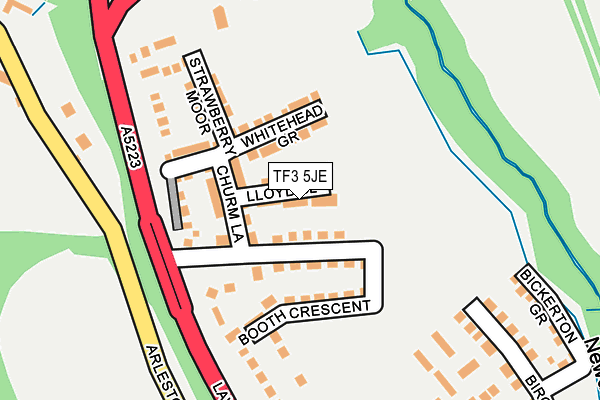 TF3 5JE map - OS OpenMap – Local (Ordnance Survey)