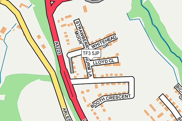 TF3 5JP map - OS OpenMap – Local (Ordnance Survey)