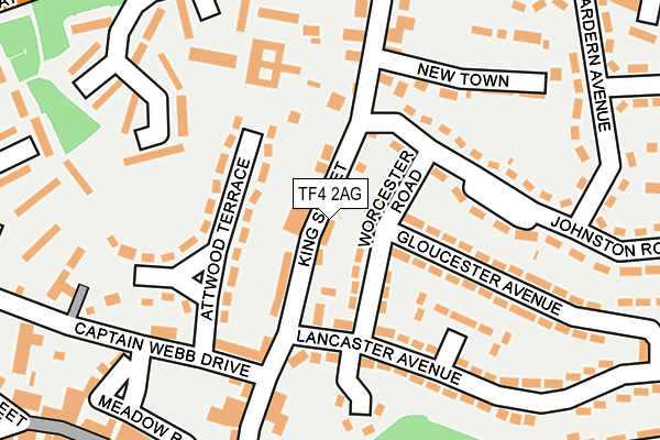 TF4 2AG map - OS OpenMap – Local (Ordnance Survey)