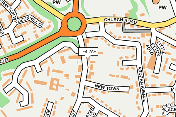 TF4 2AH map - OS OpenMap – Local (Ordnance Survey)