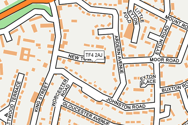 TF4 2AJ map - OS OpenMap – Local (Ordnance Survey)