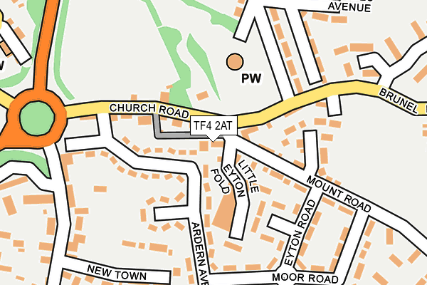 TF4 2AT map - OS OpenMap – Local (Ordnance Survey)