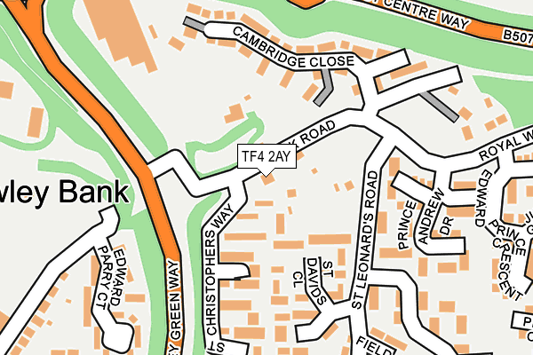 TF4 2AY map - OS OpenMap – Local (Ordnance Survey)
