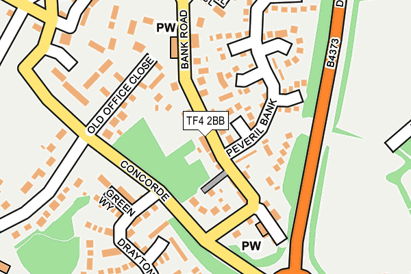 TF4 2BB map - OS OpenMap – Local (Ordnance Survey)