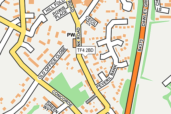 TF4 2BD map - OS OpenMap – Local (Ordnance Survey)