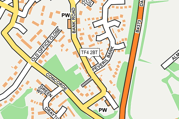 TF4 2BT map - OS OpenMap – Local (Ordnance Survey)