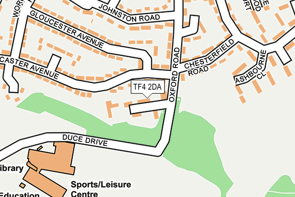 TF4 2DA map - OS OpenMap – Local (Ordnance Survey)