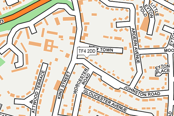 TF4 2DD map - OS OpenMap – Local (Ordnance Survey)