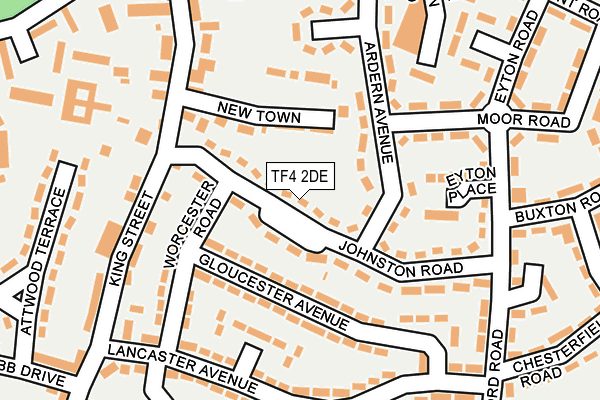 TF4 2DE map - OS OpenMap – Local (Ordnance Survey)