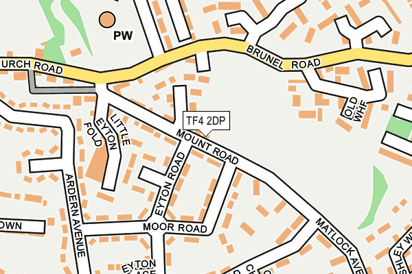 TF4 2DP map - OS OpenMap – Local (Ordnance Survey)