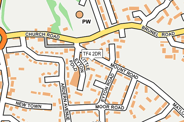 TF4 2DR map - OS OpenMap – Local (Ordnance Survey)