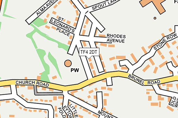 TF4 2DT map - OS OpenMap – Local (Ordnance Survey)