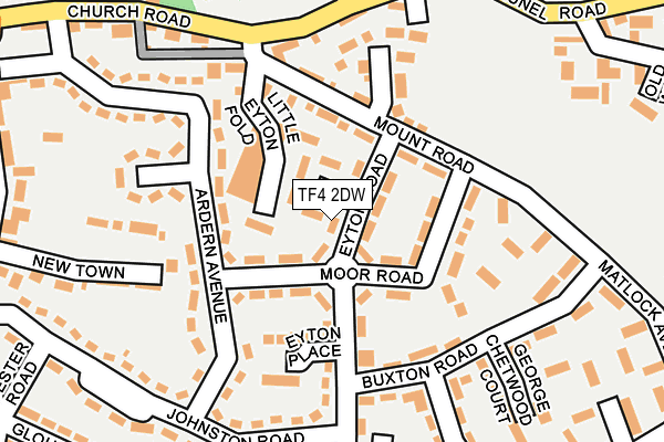 TF4 2DW map - OS OpenMap – Local (Ordnance Survey)