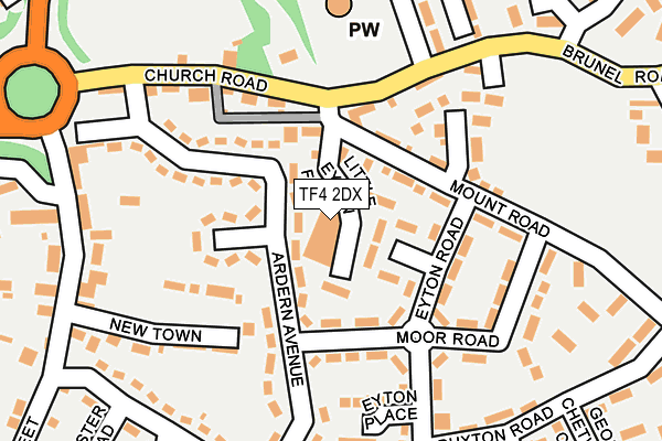 TF4 2DX map - OS OpenMap – Local (Ordnance Survey)