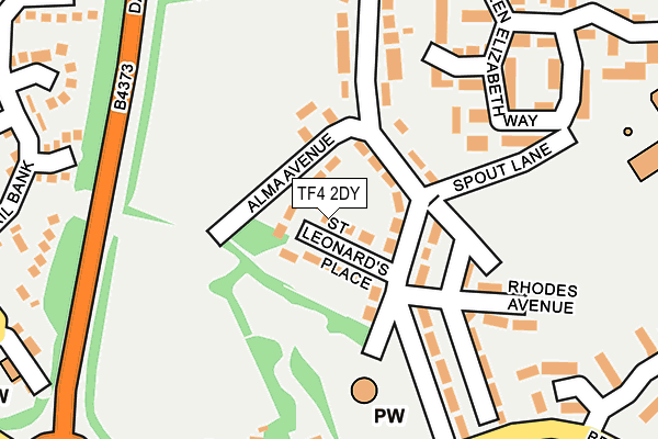 TF4 2DY map - OS OpenMap – Local (Ordnance Survey)