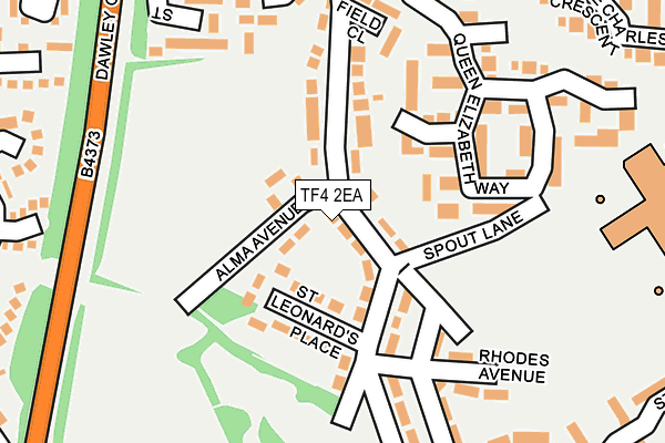 TF4 2EA map - OS OpenMap – Local (Ordnance Survey)
