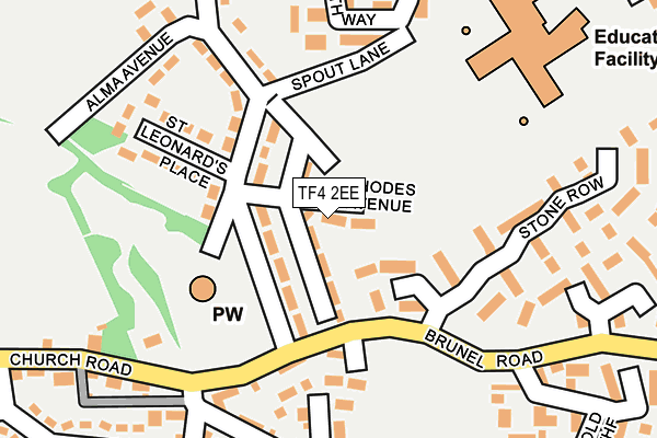 TF4 2EE map - OS OpenMap – Local (Ordnance Survey)