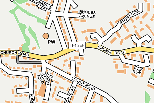 TF4 2EF map - OS OpenMap – Local (Ordnance Survey)