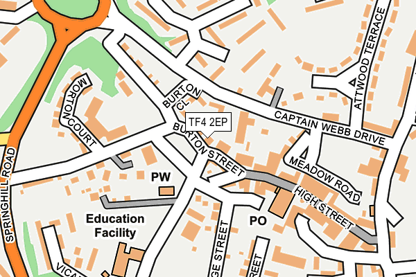 TF4 2EP map - OS OpenMap – Local (Ordnance Survey)