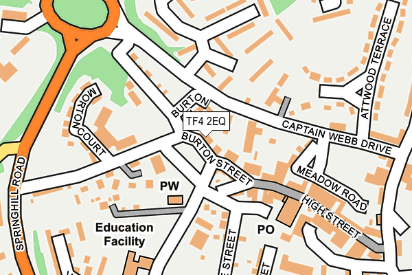 TF4 2EQ map - OS OpenMap – Local (Ordnance Survey)