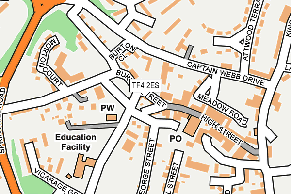 TF4 2ES map - OS OpenMap – Local (Ordnance Survey)