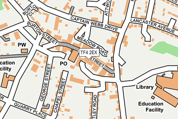 TF4 2EX map - OS OpenMap – Local (Ordnance Survey)