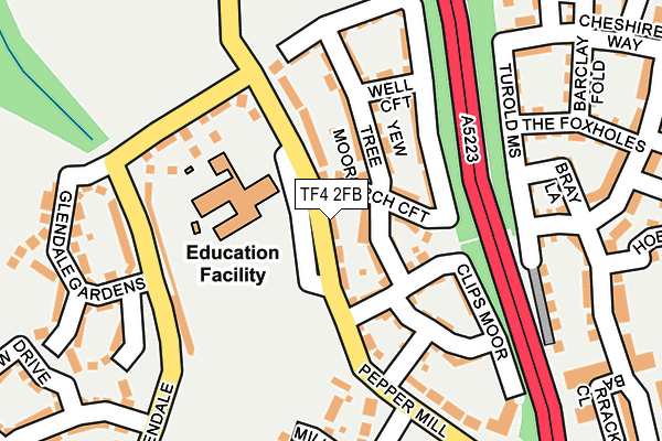 TF4 2FB map - OS OpenMap – Local (Ordnance Survey)