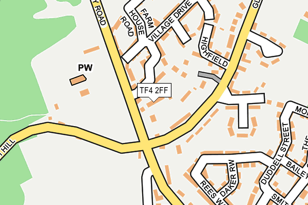 TF4 2FF map - OS OpenMap – Local (Ordnance Survey)