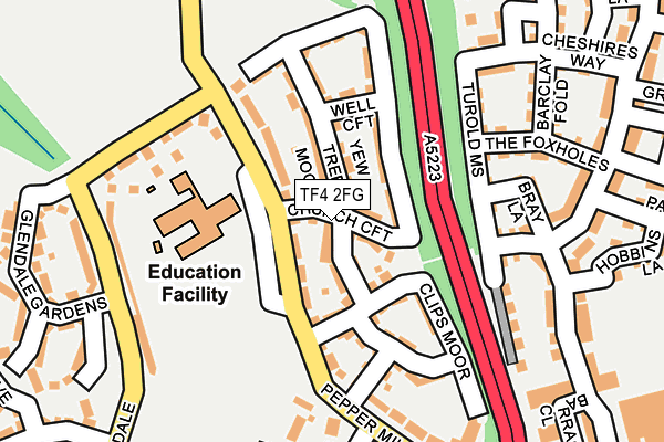 TF4 2FG map - OS OpenMap – Local (Ordnance Survey)