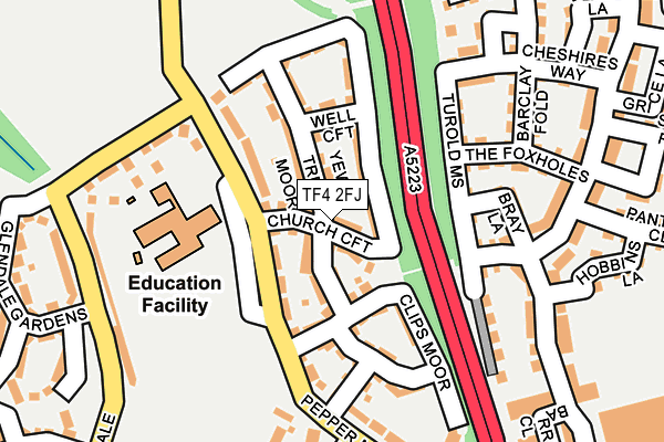 TF4 2FJ map - OS OpenMap – Local (Ordnance Survey)