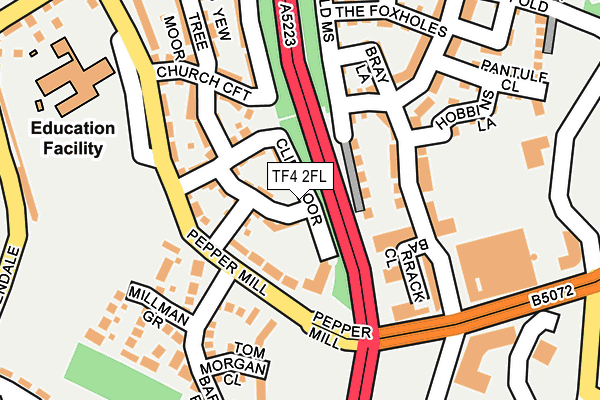 TF4 2FL map - OS OpenMap – Local (Ordnance Survey)