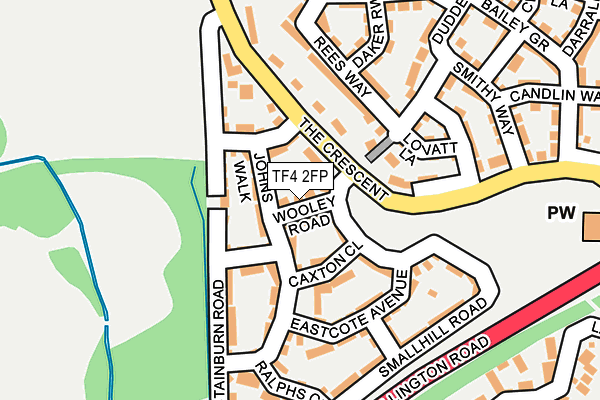 TF4 2FP map - OS OpenMap – Local (Ordnance Survey)